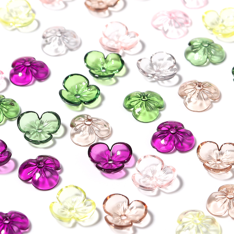 Resin Art Jewelry Kit - 20pcs/lot Transparent Resin Petal Beads Blossoms