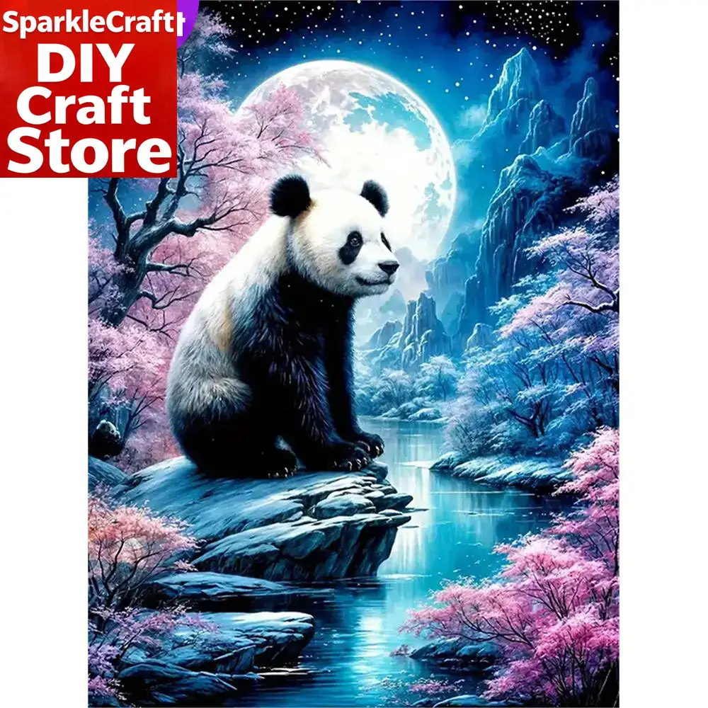 Resin Art Wall - 1PC frameless Panda Diamond Painting Animal