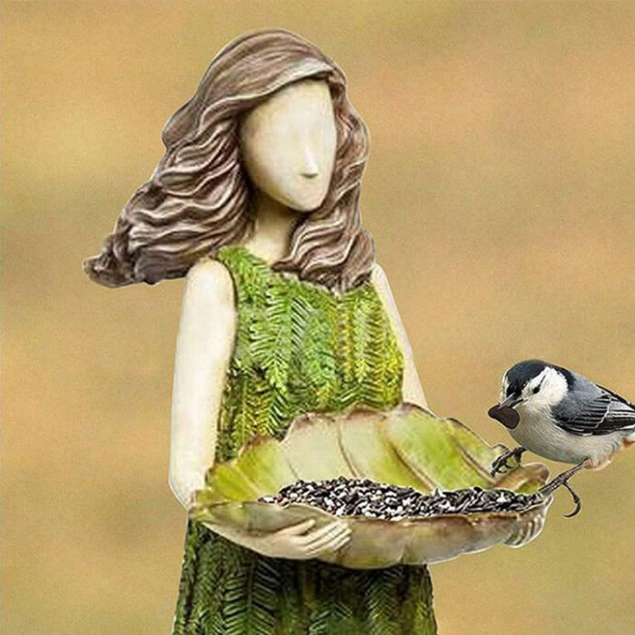 Resin Art Sculptures - Pastoral Forest Goddess Resin Decoration Statue,