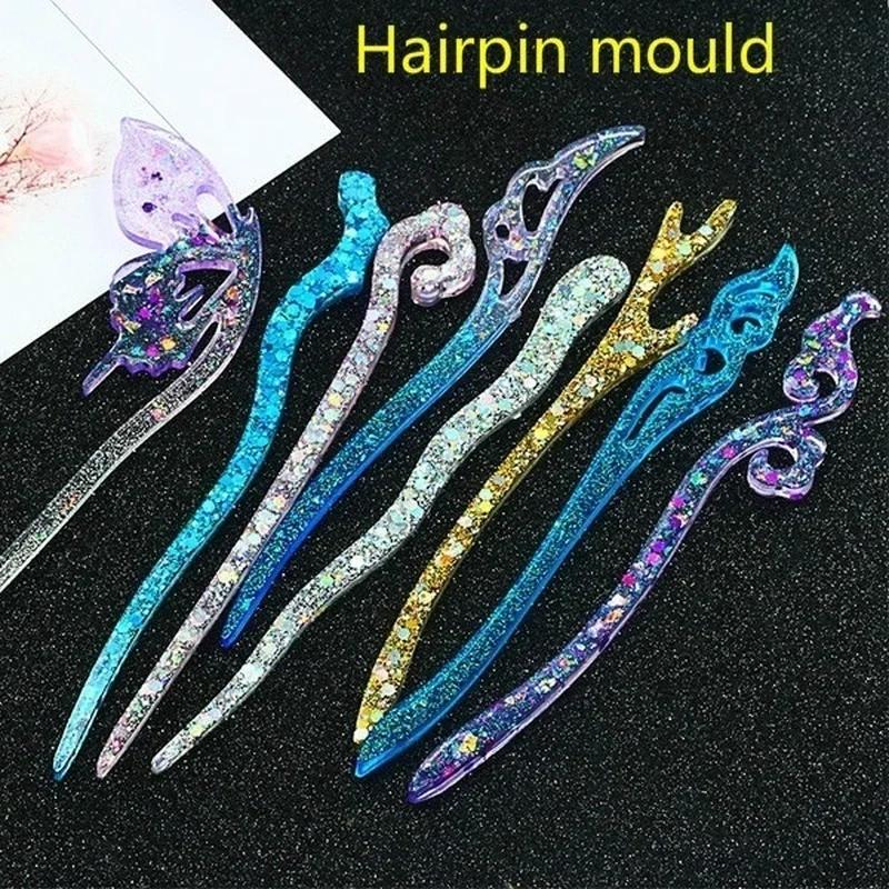 Resin Art Jewelry Kit - New Transparent Hairpin Silicone Special Mould