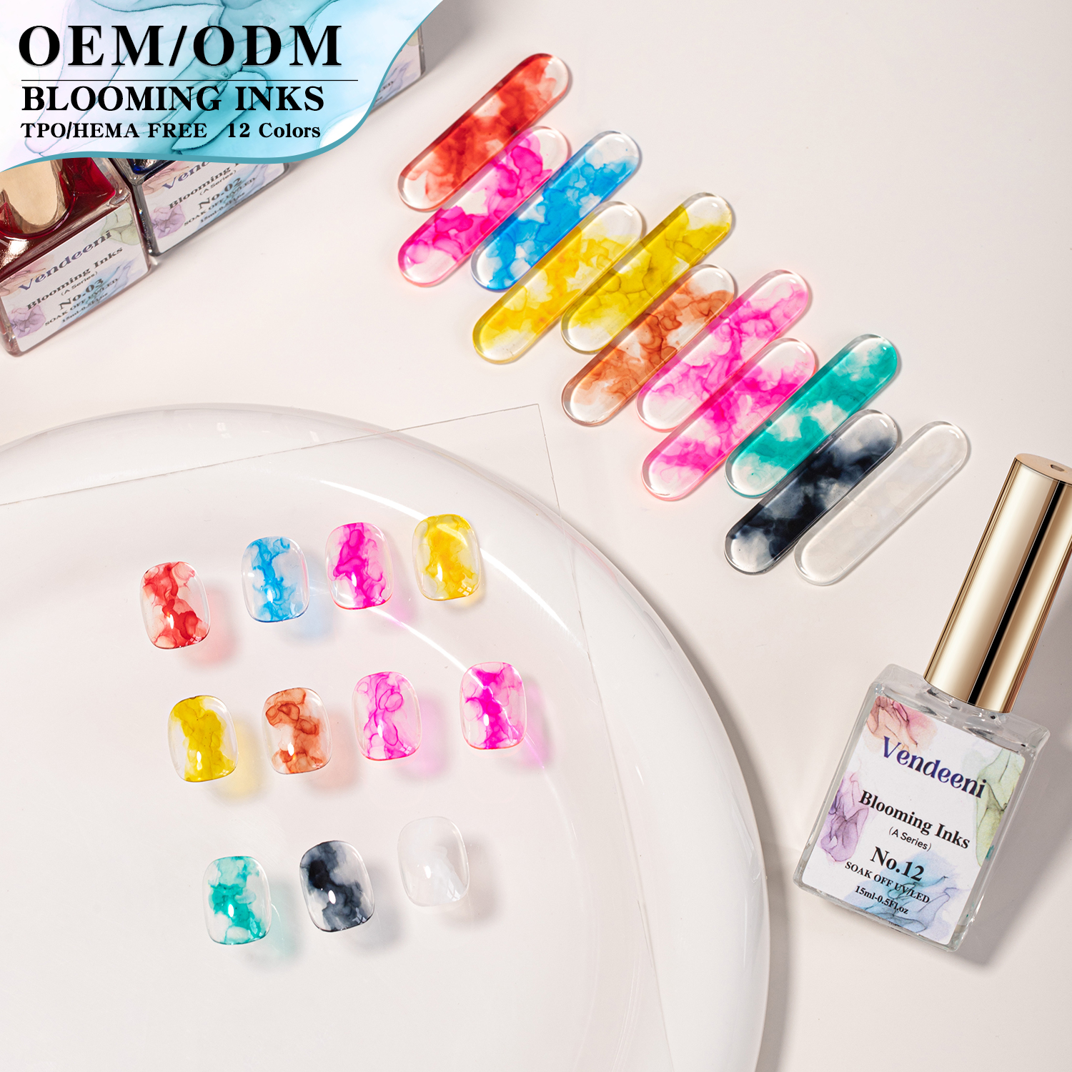 Resin Art Alcohol Ink - Vendeeni Professional Custom Nail Art Salon