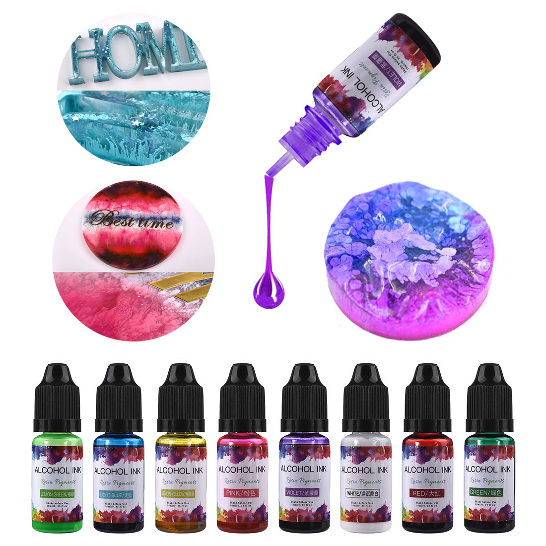 Resin Art Alcohol Ink - 10ml/15ml Art Ink Alcohol Resin Pigment
