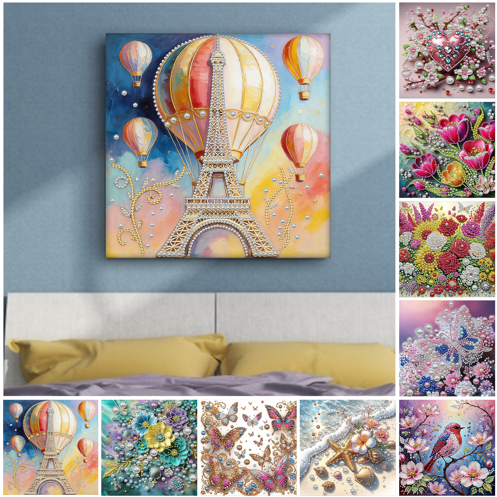Resin Art Frame - DIY Pearl Gem Paintings Picture Arts