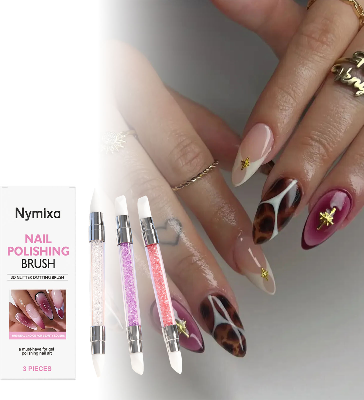 Resin Art Gel - Nymixa 3 PCS Dual Head Silicone