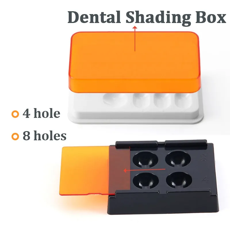 Resin Art Case - 4/8 Slots Dental Resin Shade Light