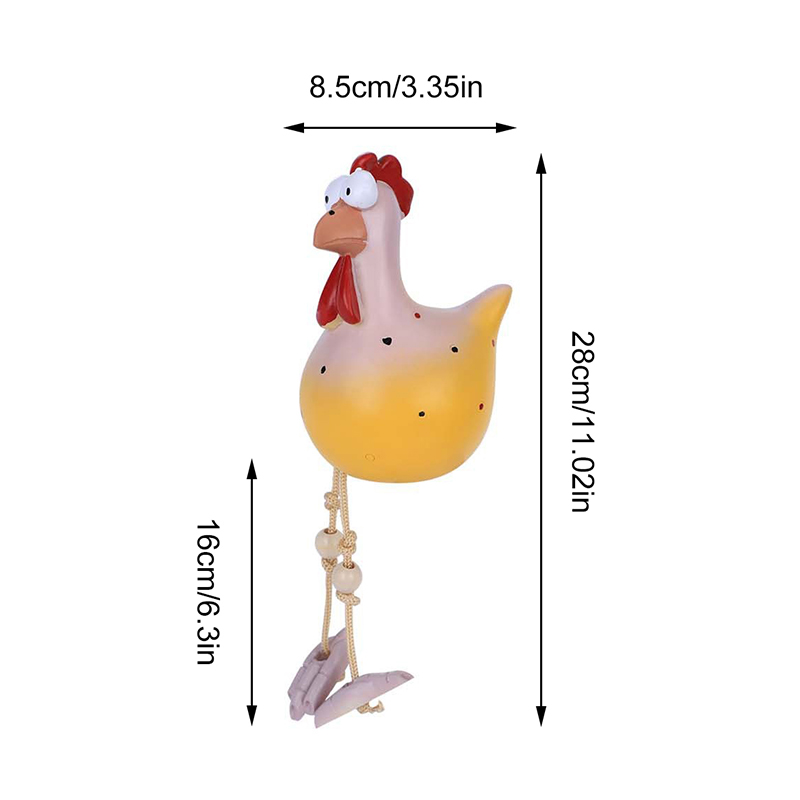 Funny Chicken Fence Decor Resi - Resin Art Sculptures ulasan dan harga