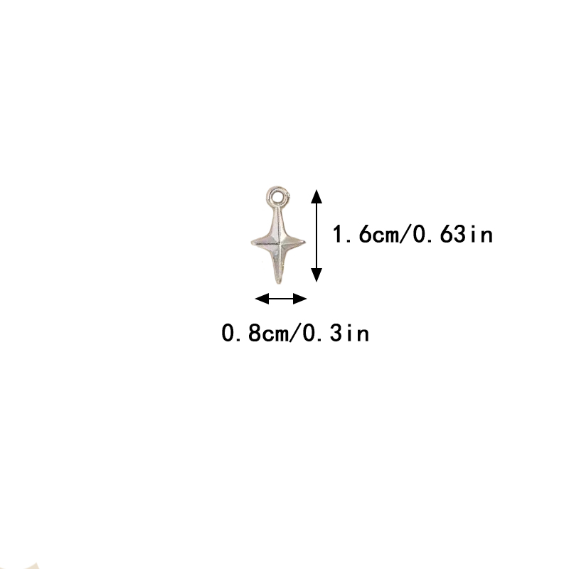 100pcs 16x8mm Charms Shining S - Resin Art Jewelry Kit ulasan dan harga