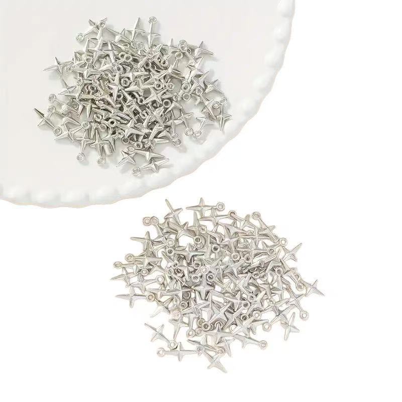100pcs 16x8mm Charms Shining S - Resin Art Jewelry Kit ulasan dan harga