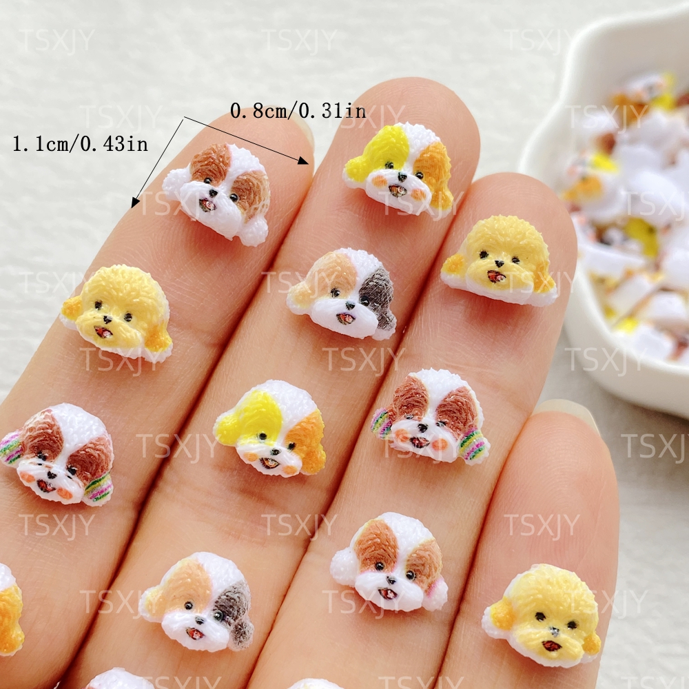 50Pcs Cute Mini Cartoon animal - Resin Art Design For Wedding ulasan dan harga