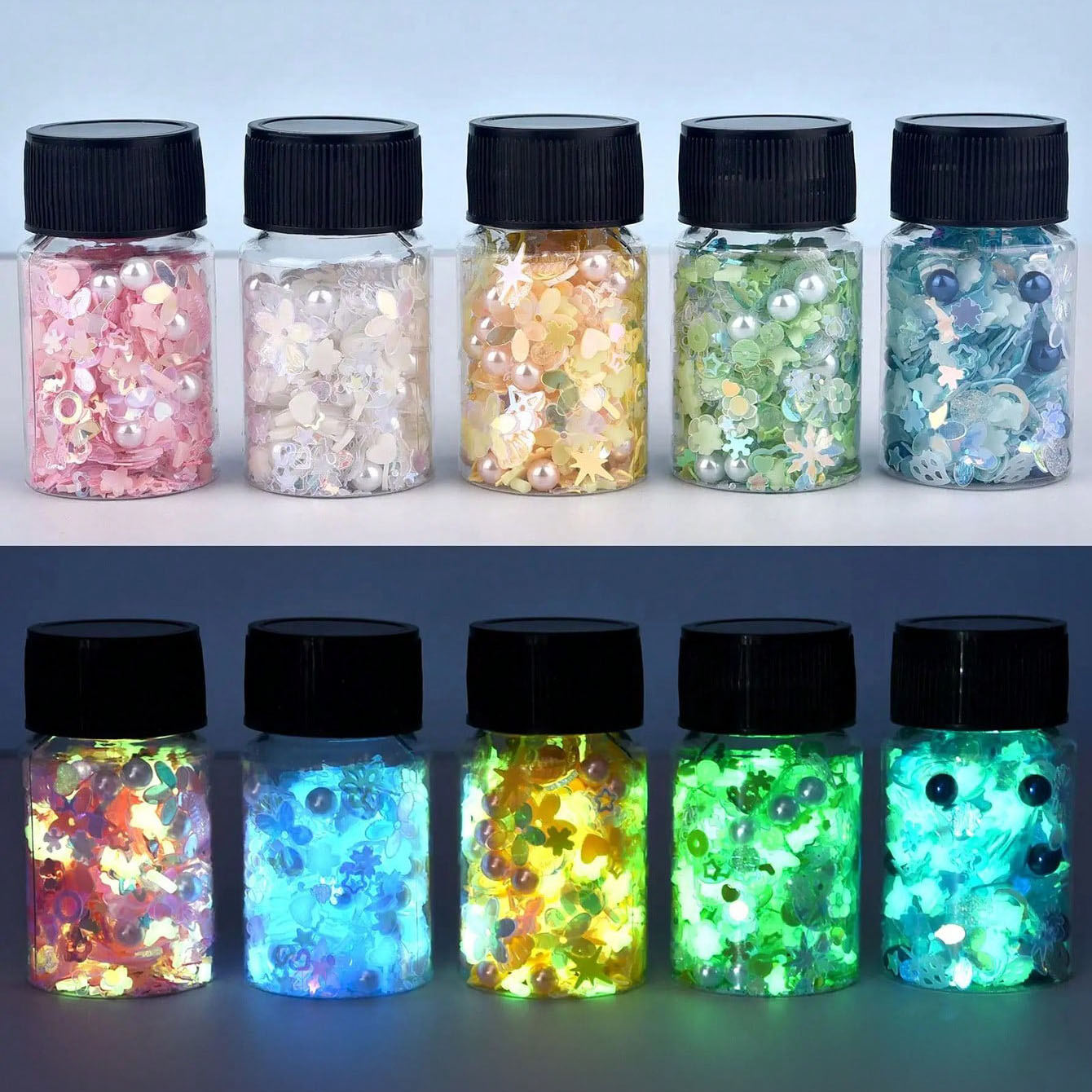 1Pcs Mixed Luminous Soft Clay  - Resin Art Heart ulasan dan harga