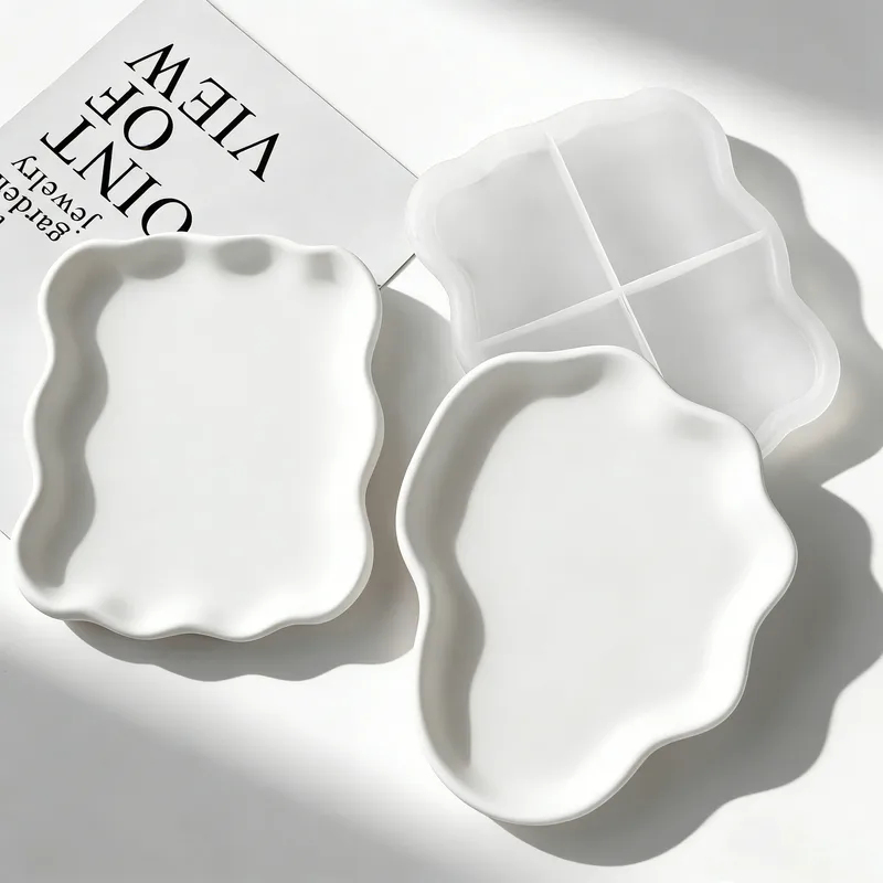 2026 DIY Geometric Wave Plaste - Resin Art Tray ulasan dan harga