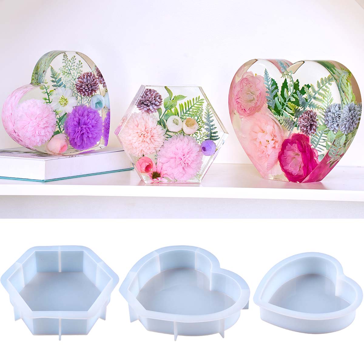 Large Love Silicone Mold DIY H - Resin Art Heart ulasan dan harga