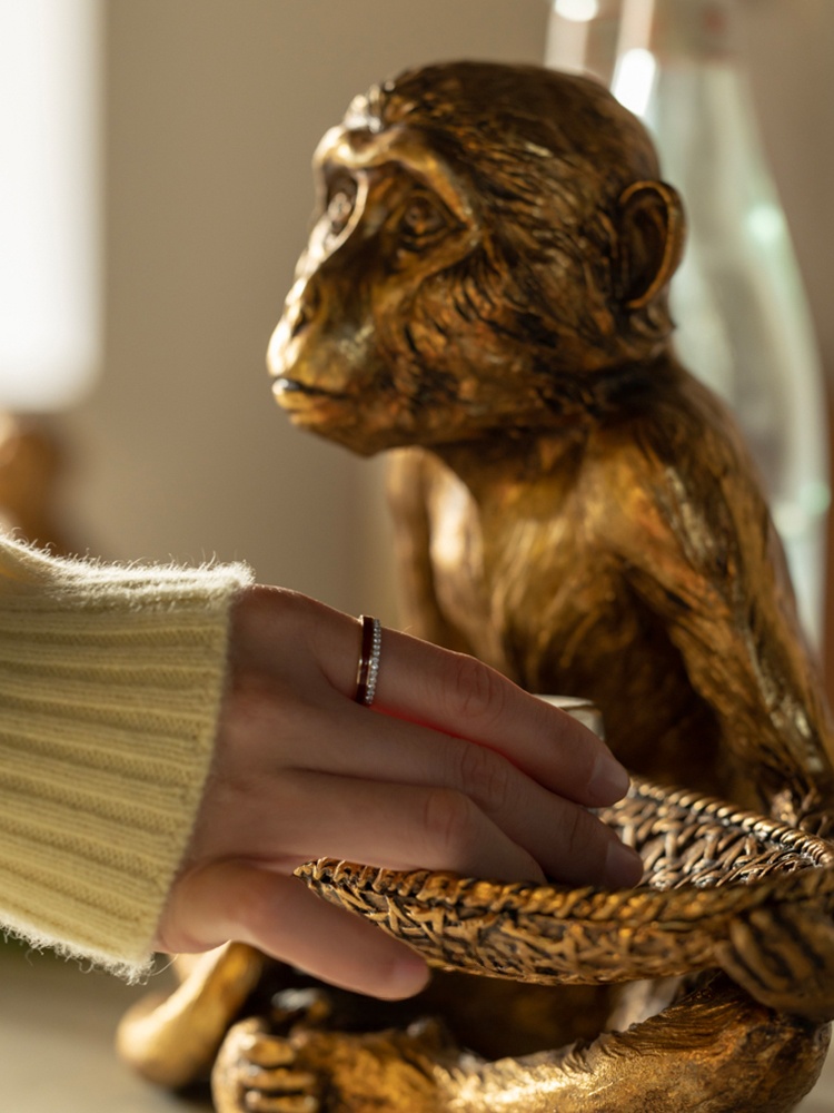 Rino Art Mid-Aged Monkey Jewel - Resin Art Bali ulasan dan harga
