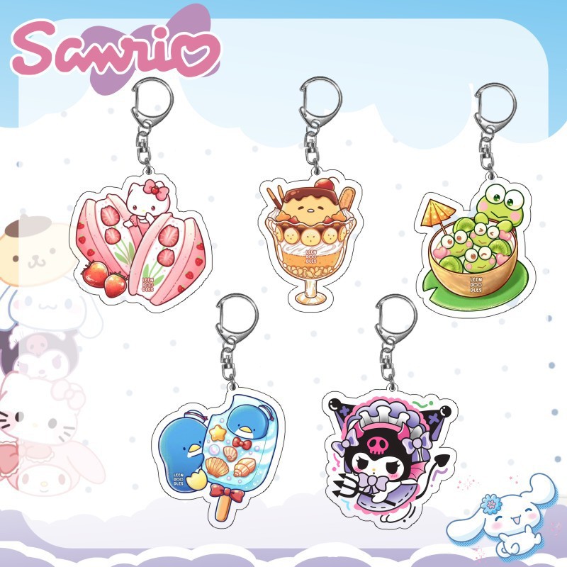 Kuromi Melody Hello Kitty Acry - Resin Art Keychain ulasan dan harga