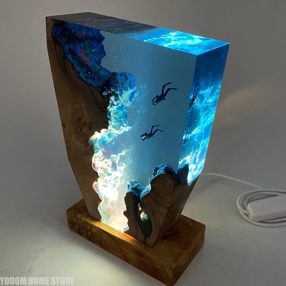 New Seabed World Organism Resi - Resin Art Lamp ulasan dan harga