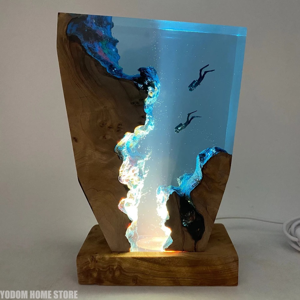 New Seabed World Organism Resi - Resin Art Lamp ulasan dan harga