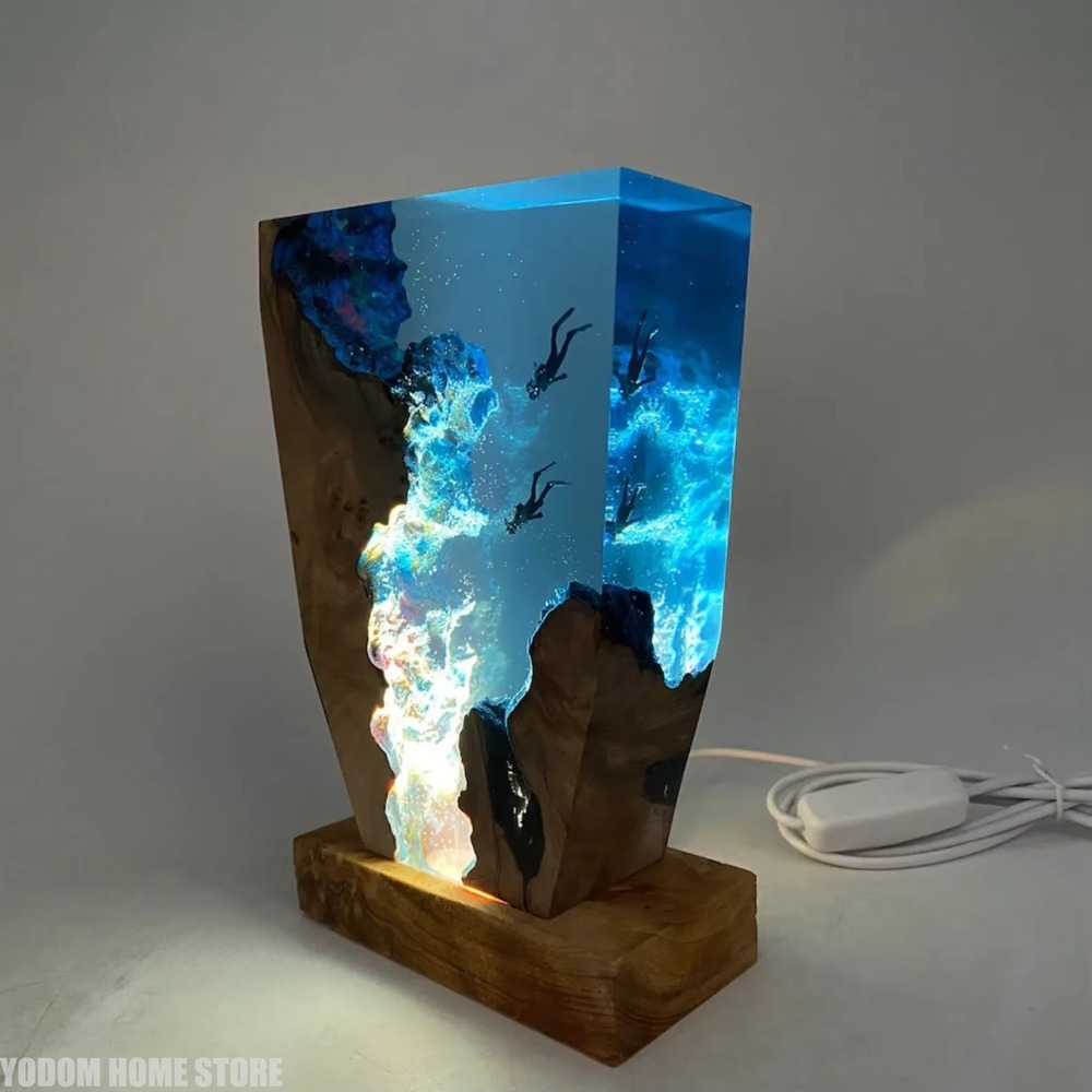 New Seabed World Organism Resi - Resin Art Lamp ulasan dan harga