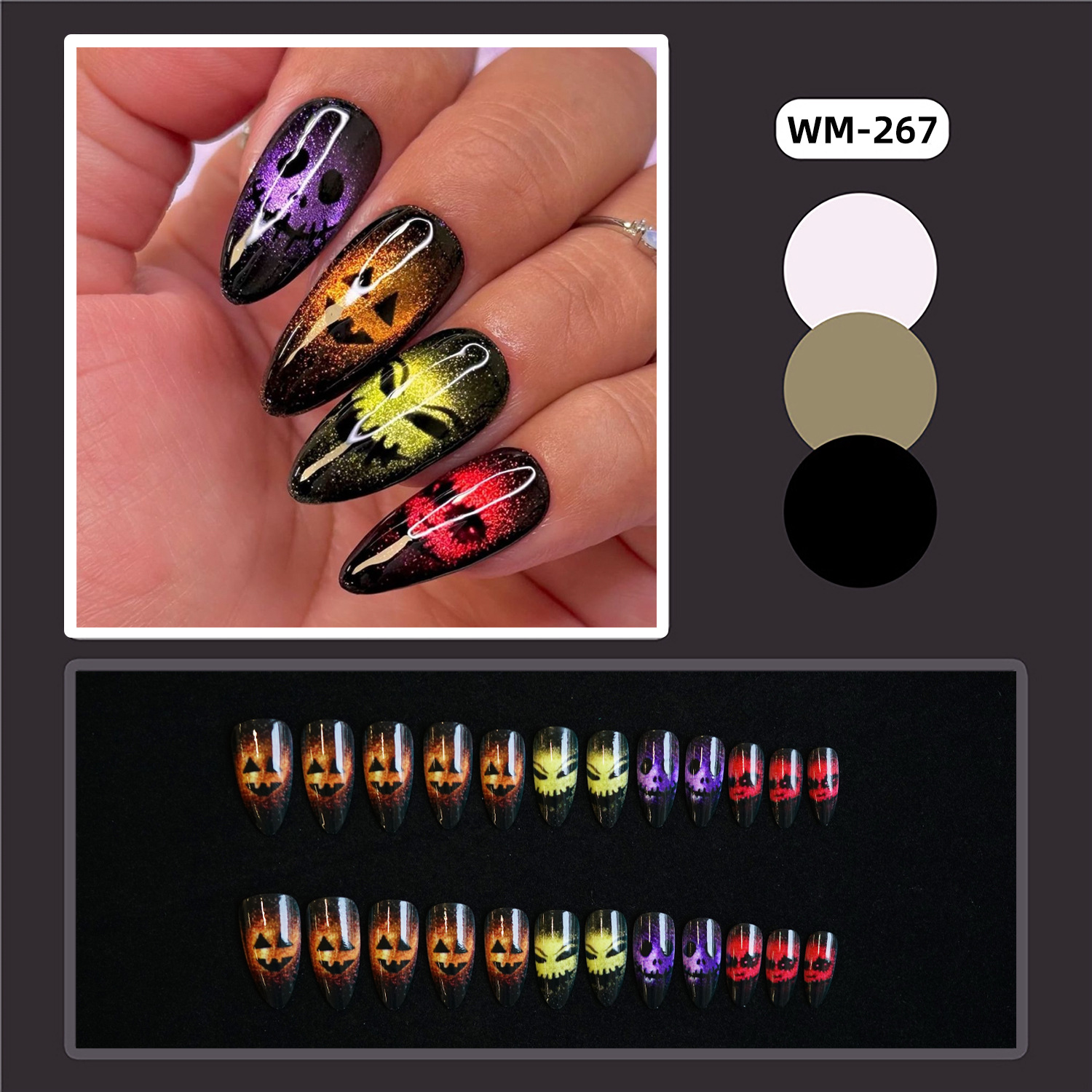 24pcs 2025 Halloween 3D Cat Ey - Resin Art Case ulasan dan harga
