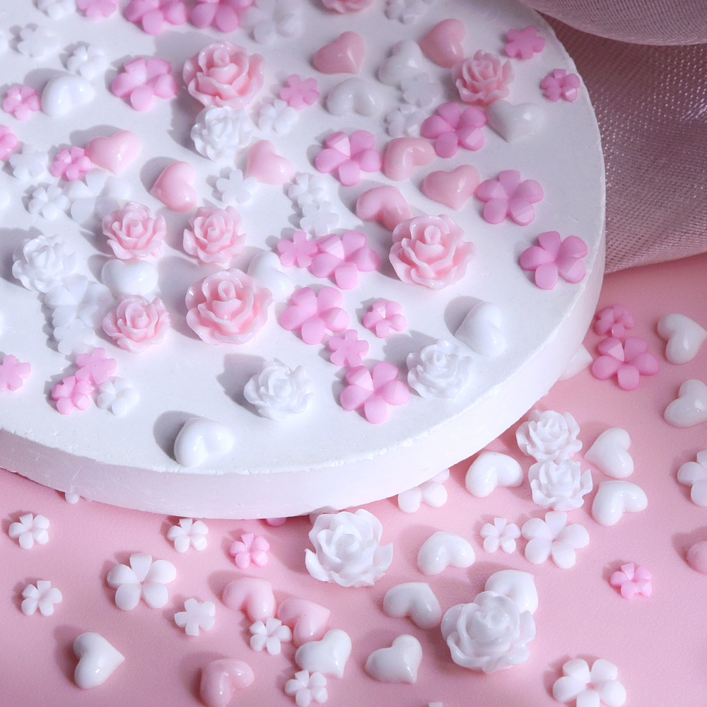 Pink White Rose Flowers Resin  - Resin Art Rose Petals ulasan dan harga