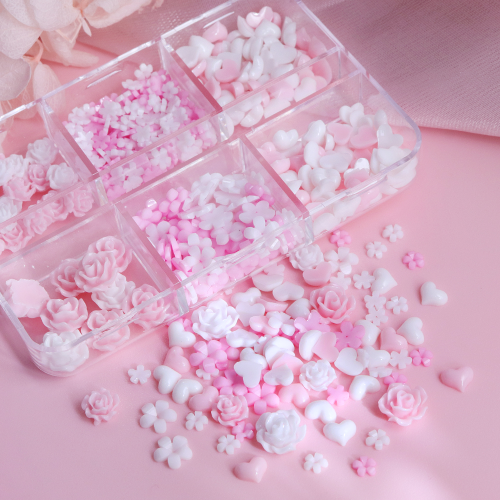 Pink White Rose Flowers Resin  - Resin Art Rose Petals ulasan dan harga