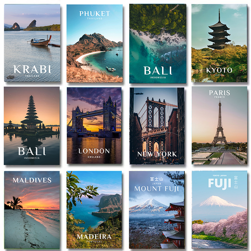 World Famous Tourist Cities Po - Resin Art Bali ulasan dan harga