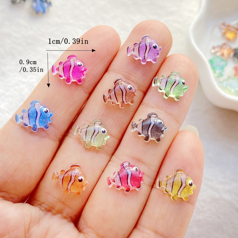 50Pcs Cute Mini Cartoon Ocean  - Resin Art Design For Wedding ulasan dan harga