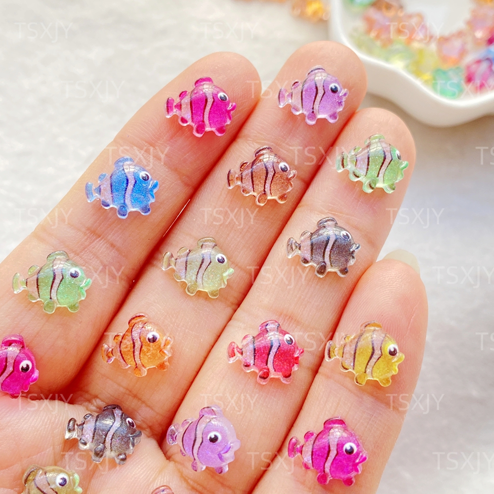 50Pcs Cute Mini Cartoon Ocean  - Resin Art Design For Wedding ulasan dan harga