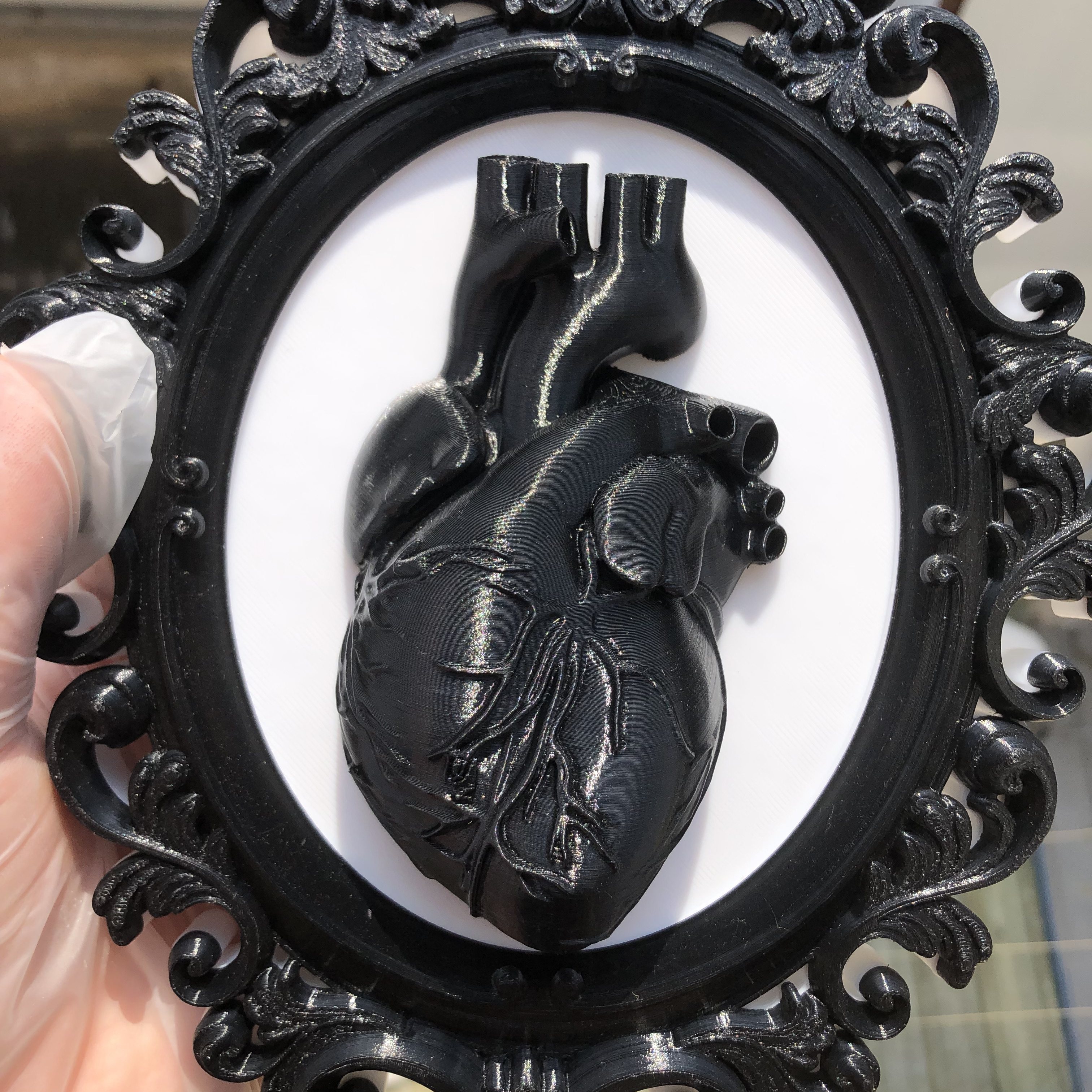 Heart Photo Frame Wall Art Dec - Resin Art For Anniversary Gift ulasan dan harga