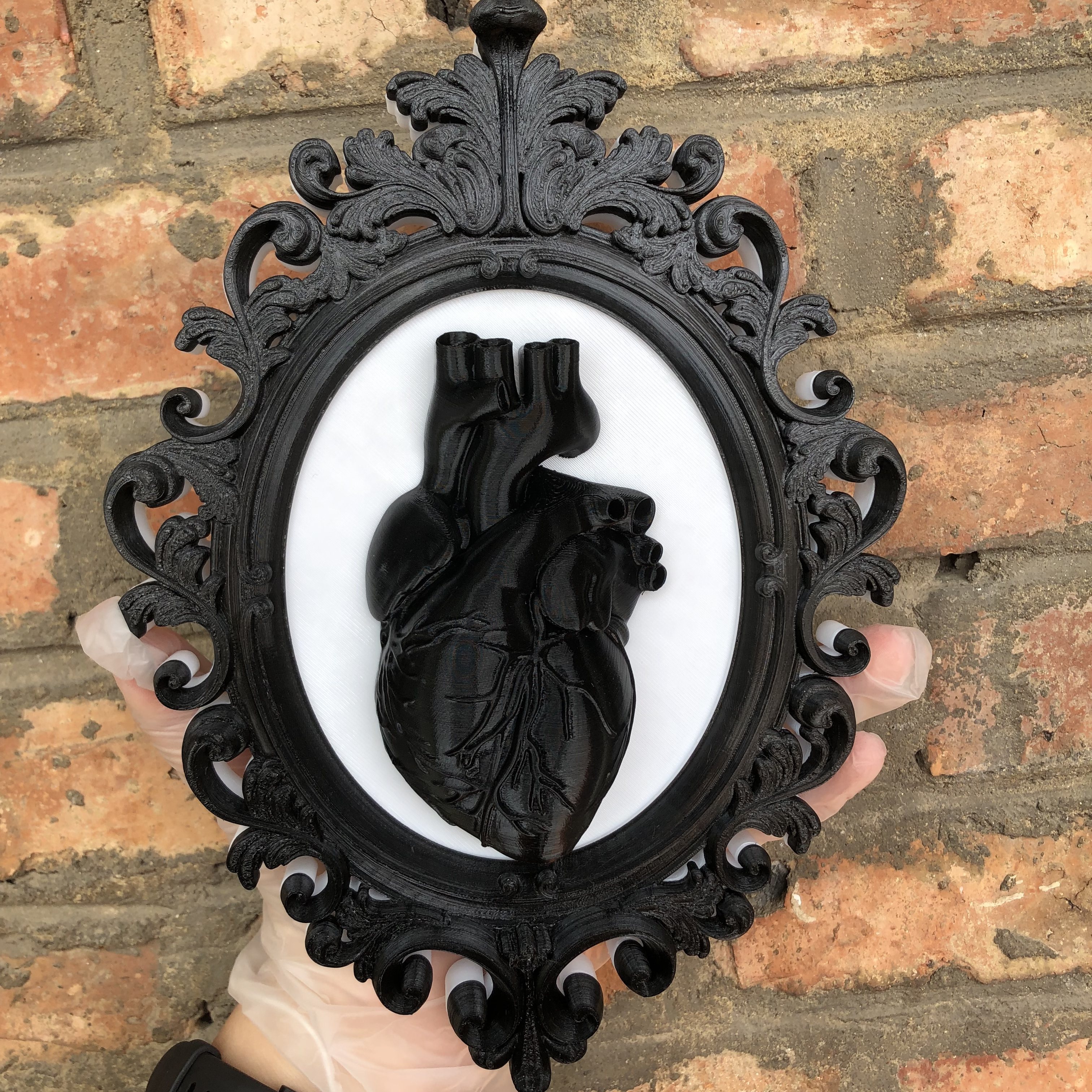 Heart Photo Frame Wall Art Dec - Resin Art For Anniversary Gift ulasan dan harga