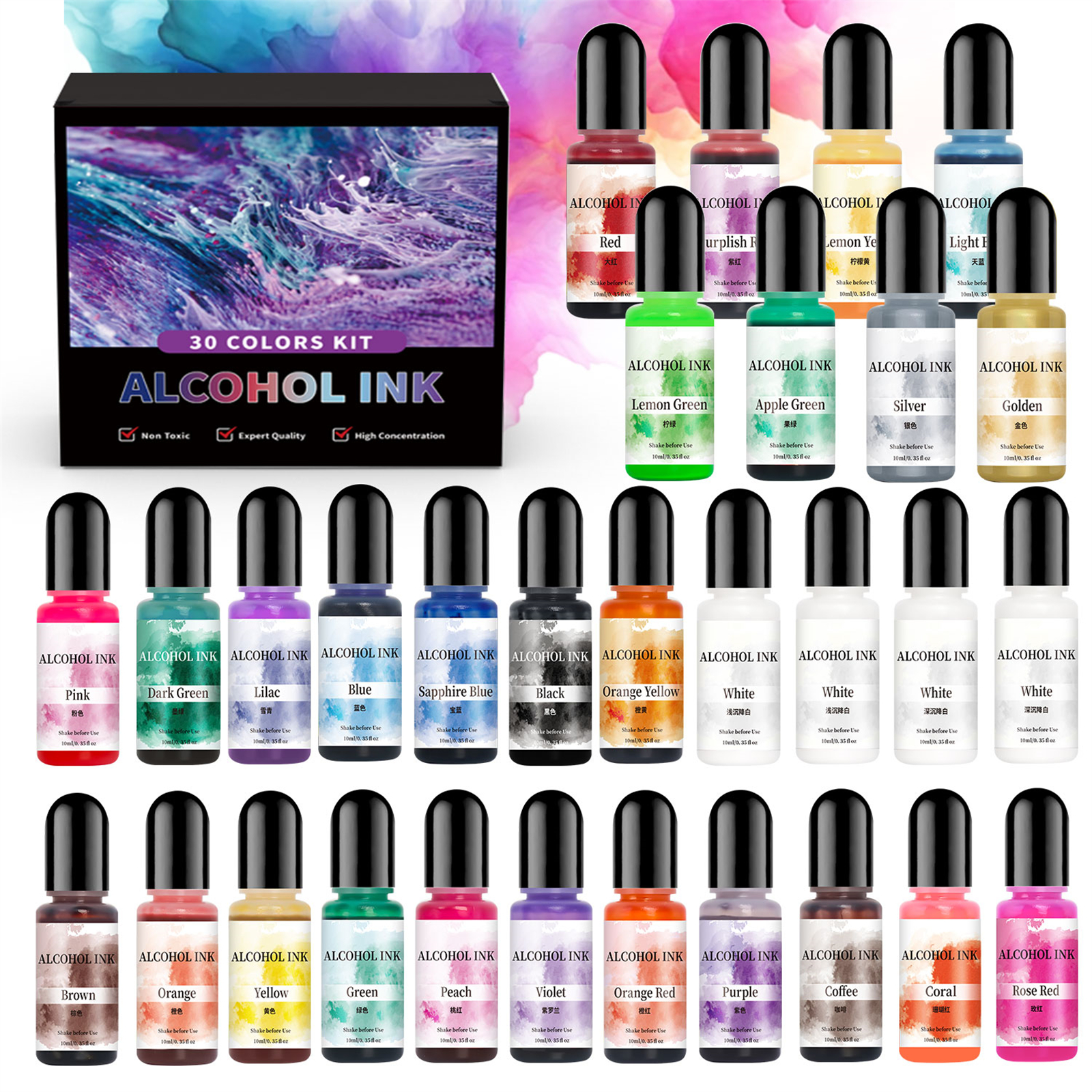 1 Set Art Ink Alcohol Epoxy Re - Resin Art Alcohol Ink ulasan dan harga