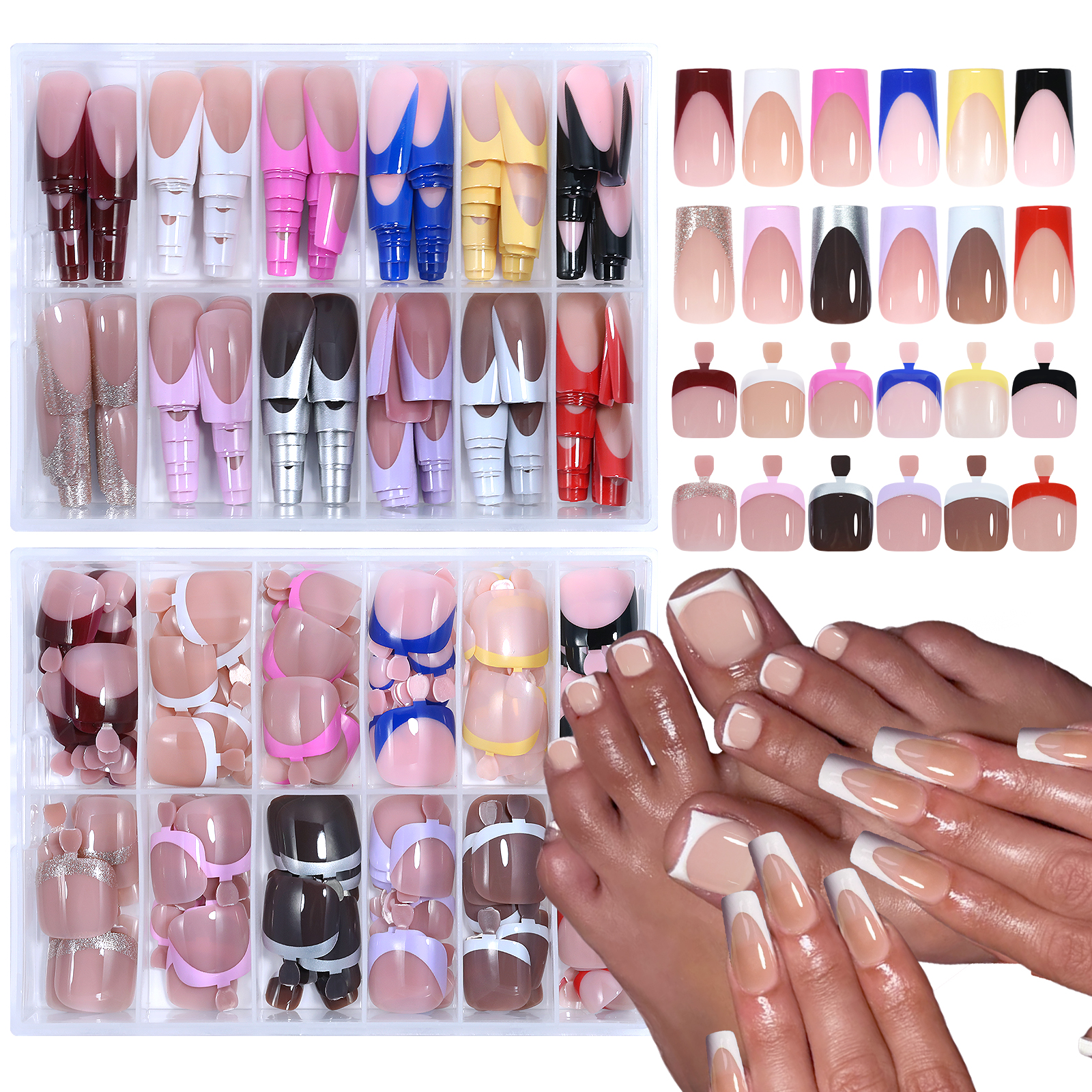 288pcs/box Acrylic French Fals - Resin Art Case ulasan dan harga