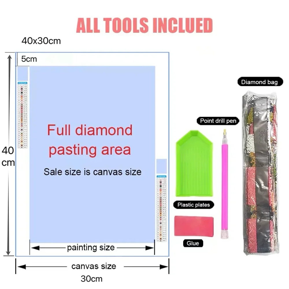 1pc frameless 5d DIY Diamond A - Resin Art Bali ulasan dan harga