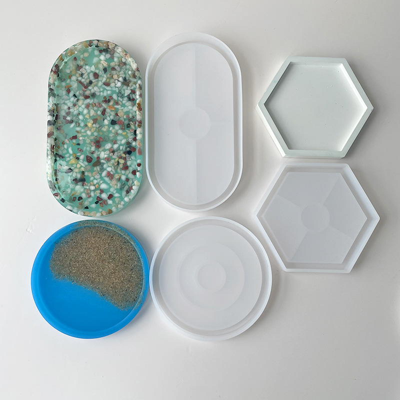 Round Coaster Silicone Mold DI - Resin Art Tray ulasan dan harga
