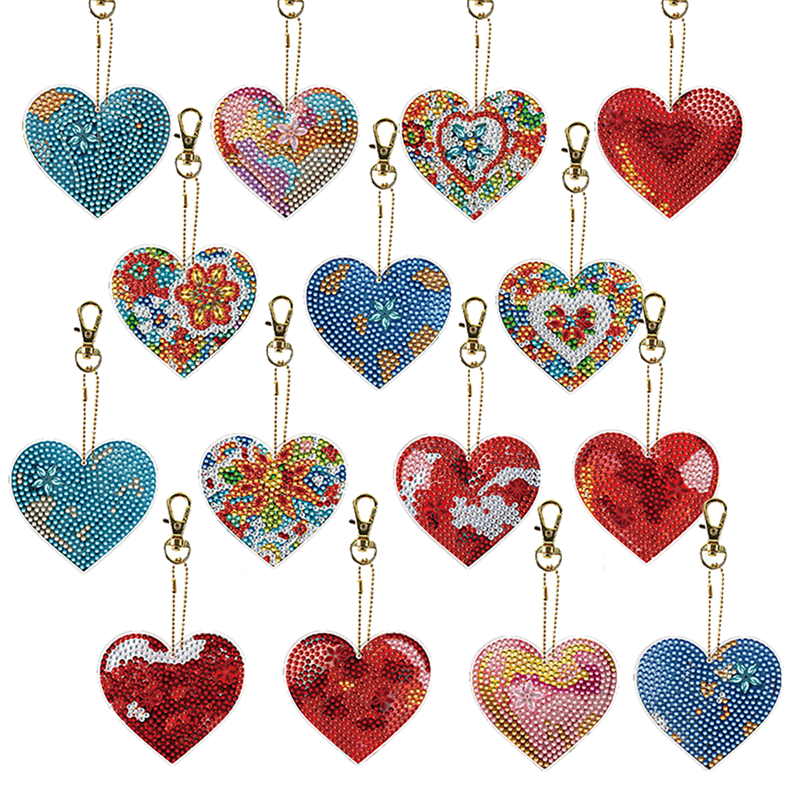 15Pcs Heart DiY Double-Sided D - Resin Art Heart ulasan dan harga