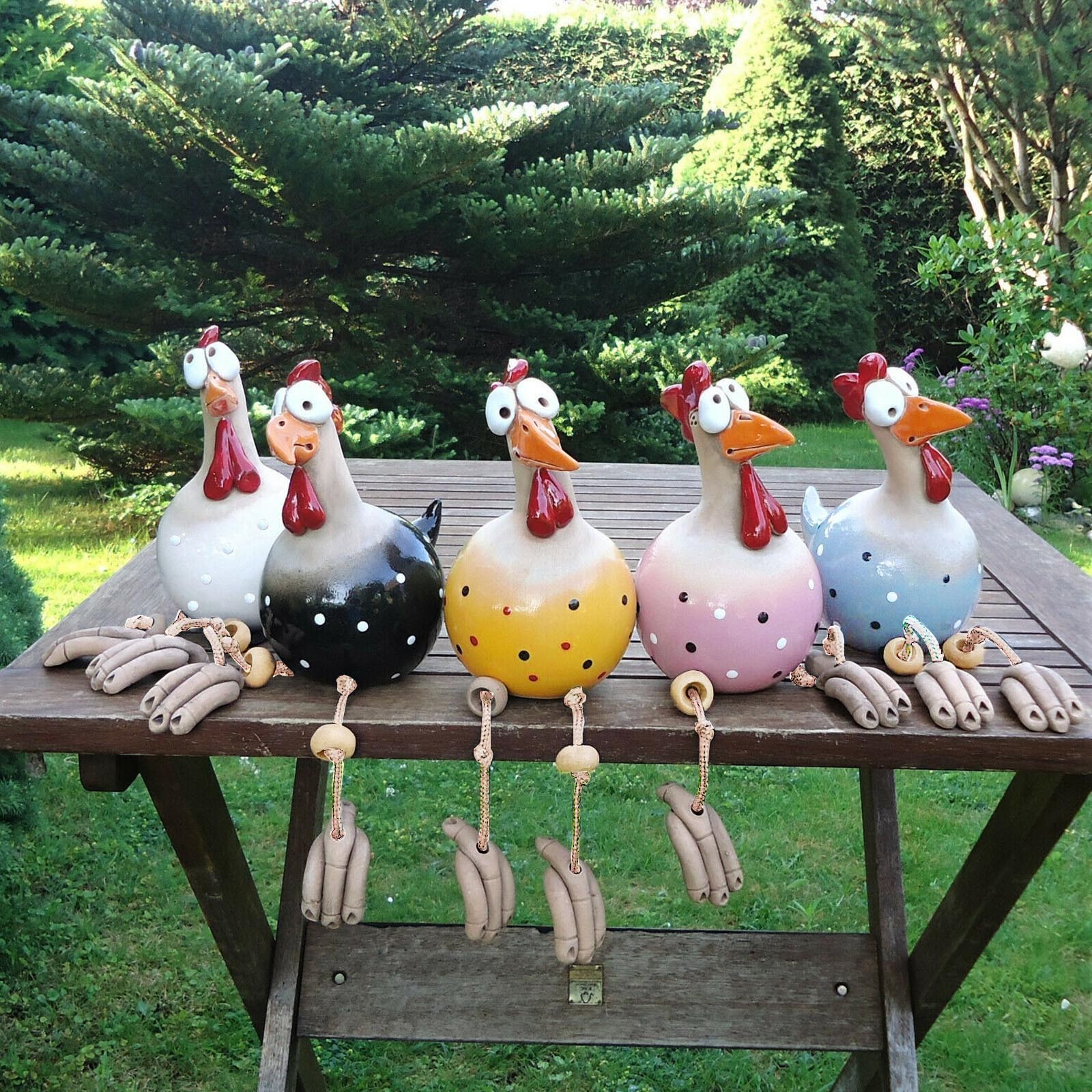 Funny Chicken Fence Decor Resi - Resin Art Sculptures ulasan dan harga
