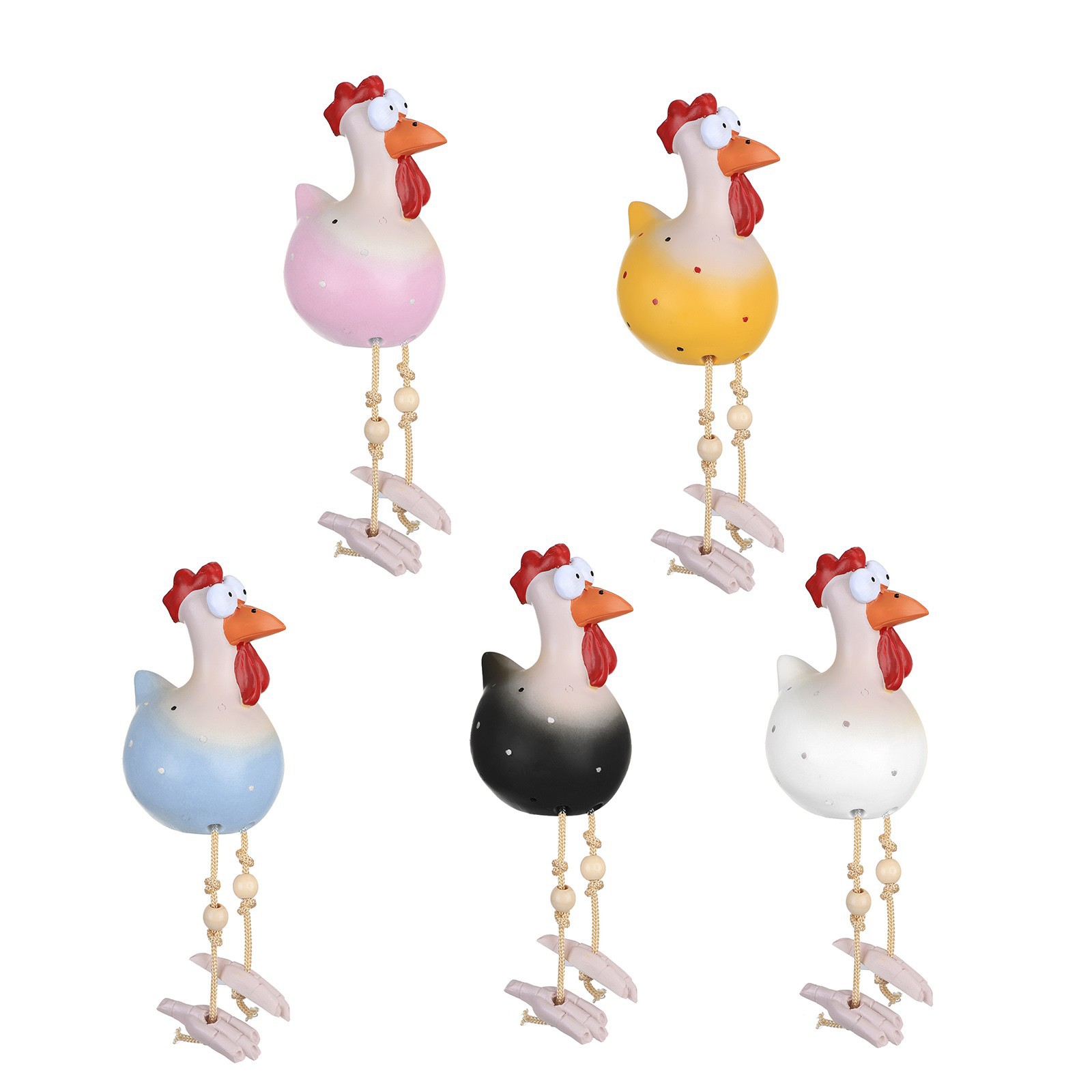 Funny Chicken Fence Decor Resi - Resin Art Sculptures ulasan dan harga