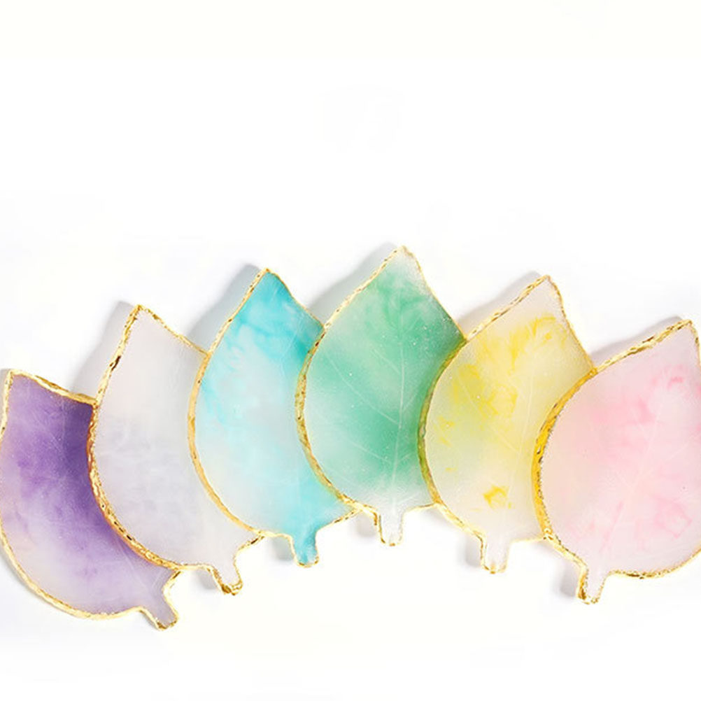 1Pcs Leaf Shape Resin Nail Pal - Resin Art Tray ulasan dan harga