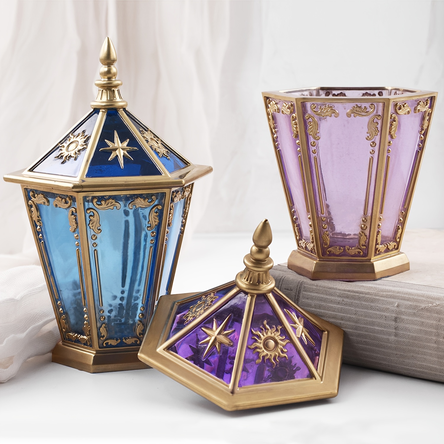 Star and Moon Hexagonal Bottle - Resin Art Case ulasan dan harga