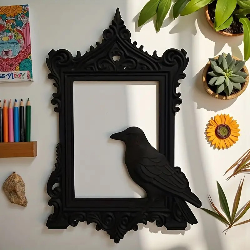 Decorations HaLLoween Crow Bat - Resin Art Frame ulasan dan harga