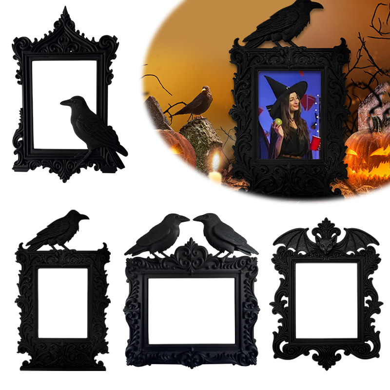 Decorations HaLLoween Crow Bat - Resin Art Frame ulasan dan harga