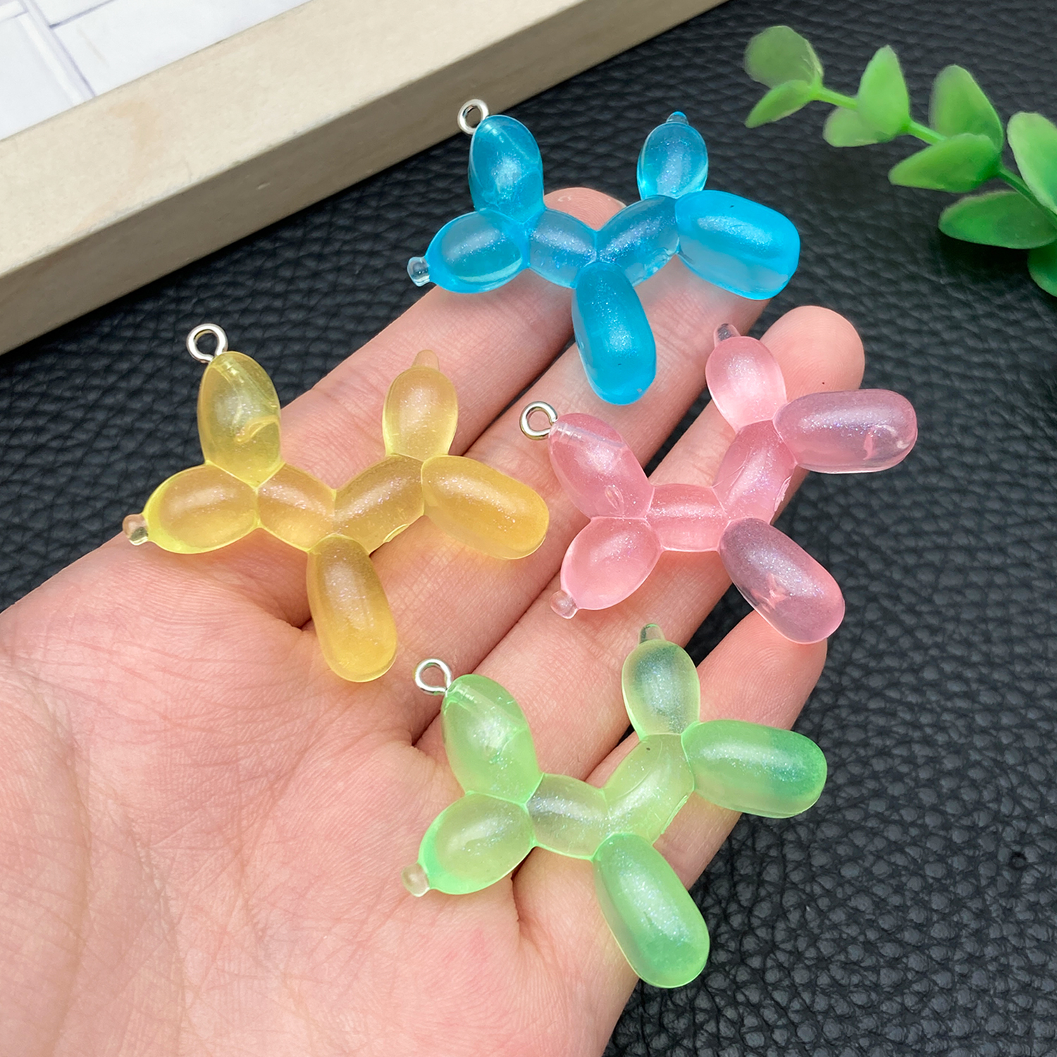 5/10pcs Colorful Balloon Dog C - Resin Art Keychain ulasan dan harga