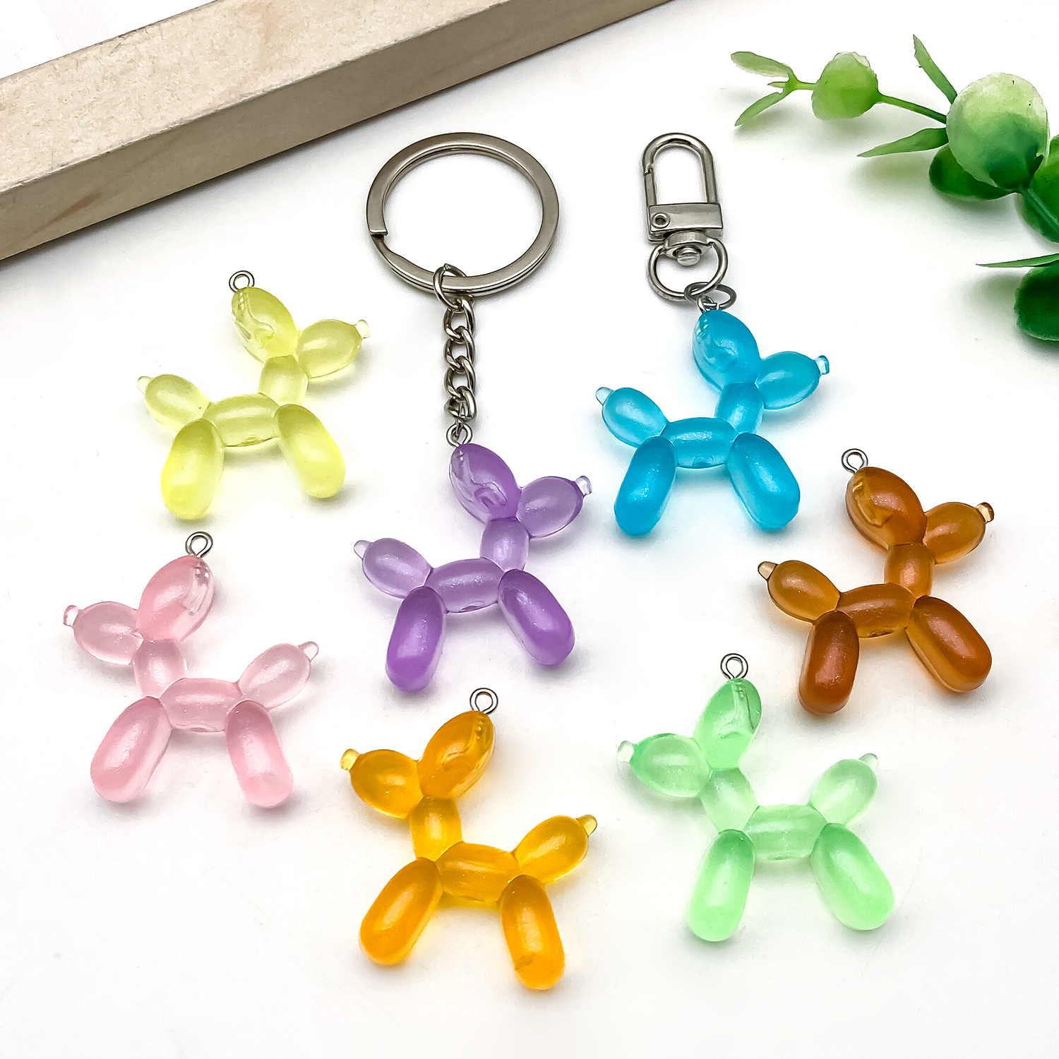 5/10pcs Colorful Balloon Dog C - Resin Art Keychain ulasan dan harga
