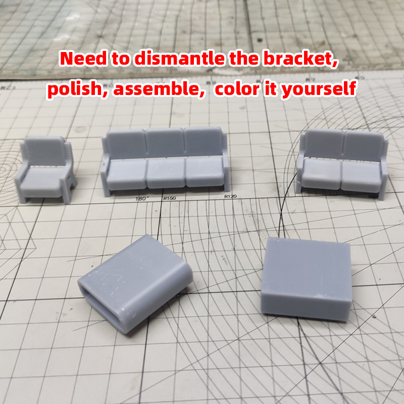 Scale model kit sofa couch set - Resin Art Coffee Table ulasan dan harga