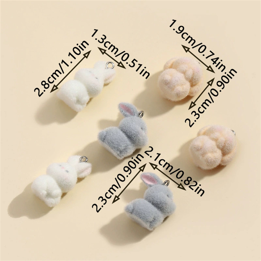 3PCS Plush resin three-dimensi - Resin Art Keychain ulasan dan harga