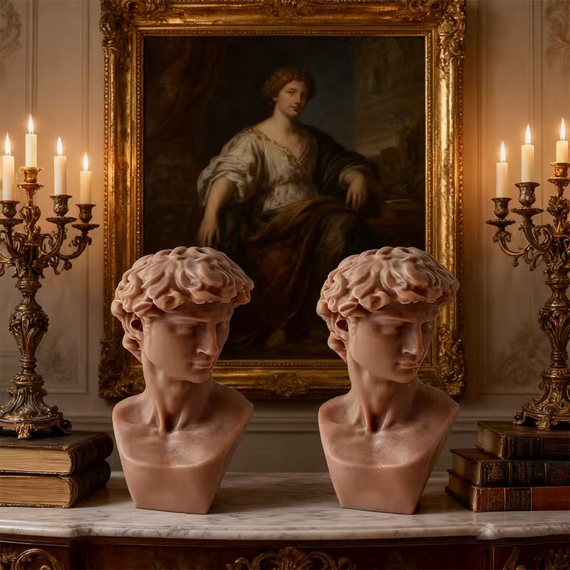 David Head Sculpture Silicone  - Resin Art Sculptures ulasan dan harga