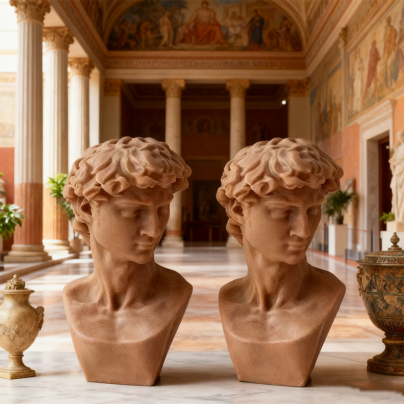 David Head Sculpture Silicone  - Resin Art Sculptures ulasan dan harga