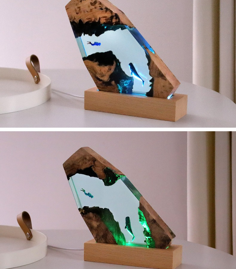 New Underwater Cave Whale Dive - Resin Art For Anniversary Gift ulasan dan harga