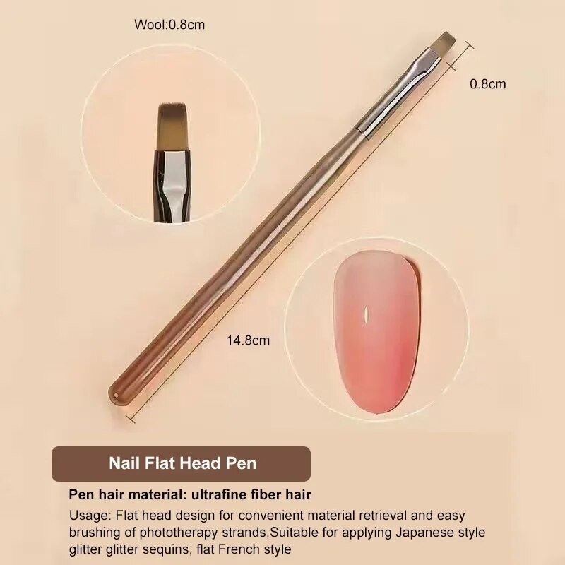 9PCS UV Gel Nail Brush Liner D - Resin Art Gel ulasan dan harga