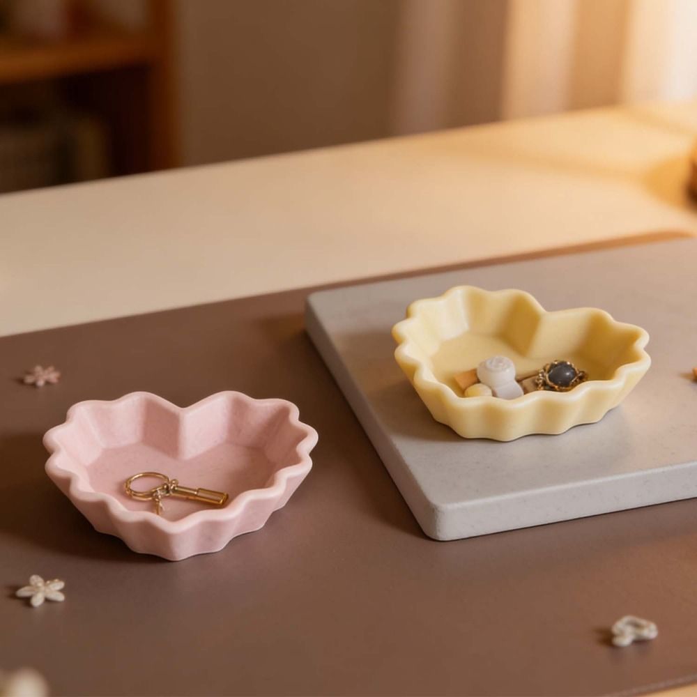 Heart Shape Plate Storage Bowl - Resin Art Heart ulasan dan harga