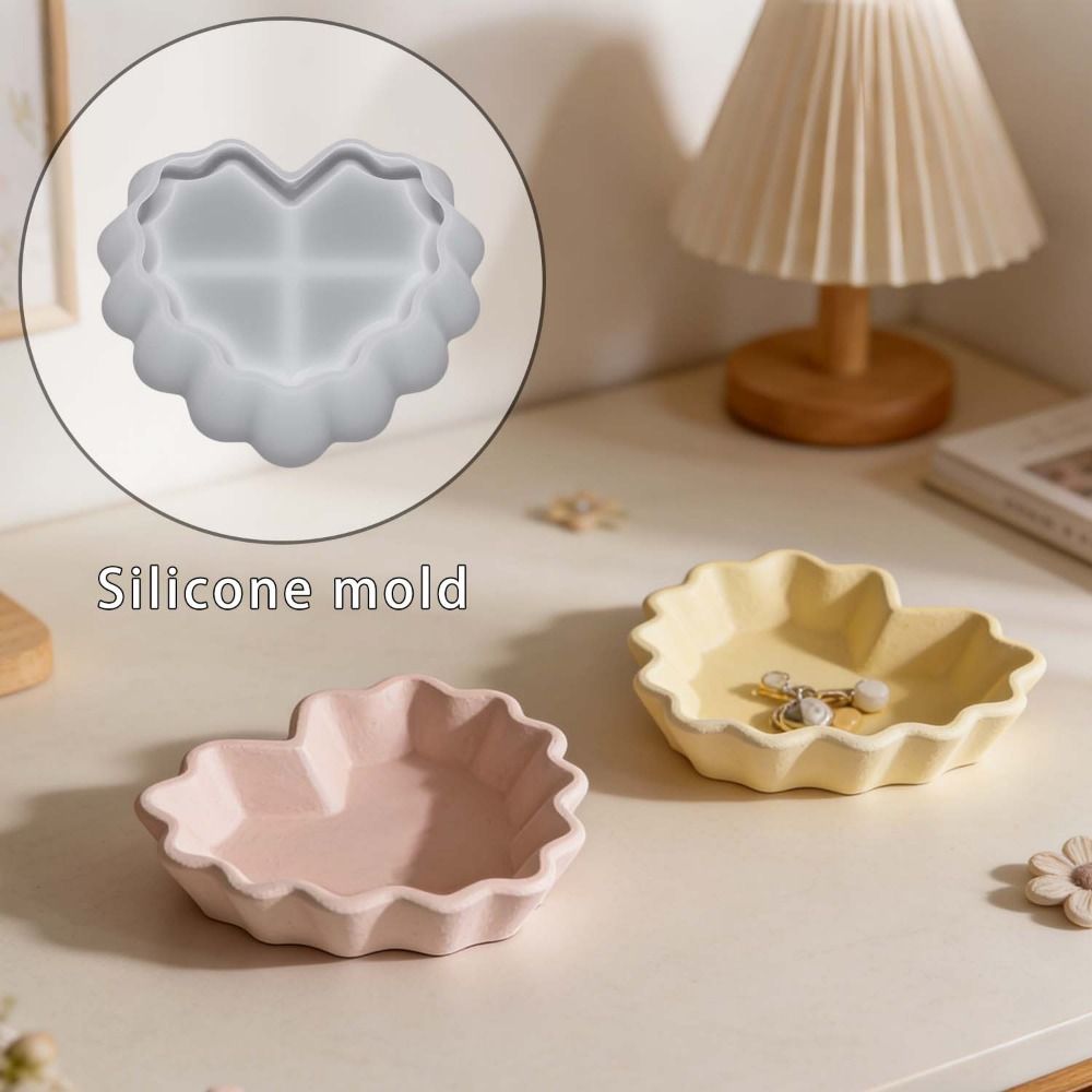 Heart Shape Plate Storage Bowl - Resin Art Heart ulasan dan harga